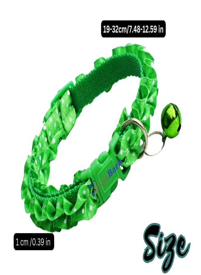 BohoBark Dog and Cat Colar Biuckle for Dogs Dogs Unique Design Frill Design Pack of 1 (Green) - Image 2